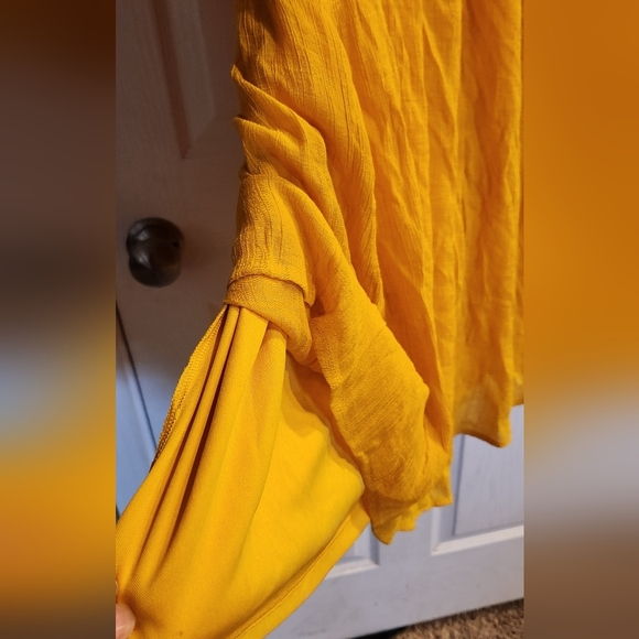 Indigo Rose Women's Dress Mustard yellow long sleeve with Lining Size 3xl plus - Picture 4 of 7